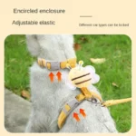 Cat Harness Leash Collar Set Adjustable Cartoon Bee Double Layer Dog Harness for Small Medium Pet Collar Leash Outdoor Walking - Image 3