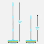 Carpet Rake for Pet Hair Removal , Dog Cat Fur Remover Rubber Broom, Stainless Steel Long Handle Lint Shaver Cleaner Tools - Image 6
