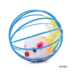 Funny Feather Mice Ball Cage For Kitten Creative Playing Toys Pet Products Play Cat Mouse Toy игрушки для кошек - Image 5