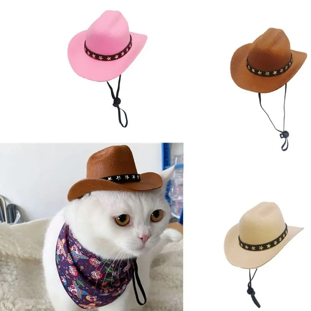 kf-Scfd91c4c6d494e2395898e832836e438p Outdoor Adjustable Pet Dog Hat Summer Pet Accessories Dogs Cat Caps Cowboy Hats Dog Cat - Image 1