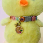 High cost-effective colored linen pet collar with bell and flower decorations for cats and dogs - Image 4