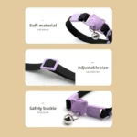 Hot Selling New PVC Waterproof Adjustable Cat Collar with Bell Macaron Color Pet Supplies - Image 3