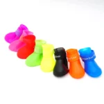 Pet silicone rain shoes anti-dirty non-slip waterproof dog shoes soft bottom footwear small dogs cats teddy Shoes - Image 5