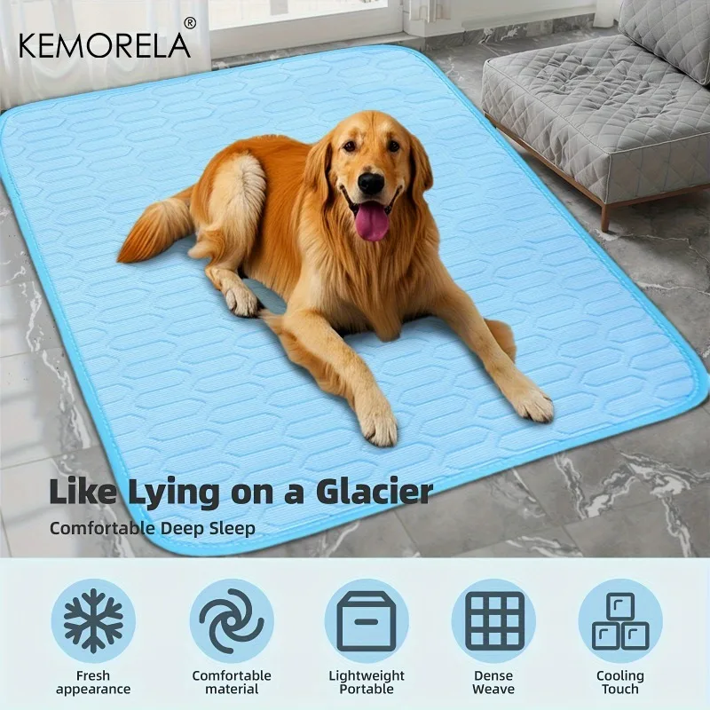 kf-Sd1333575b6cb4d21a5d048a49ba673b3l 2025 Upgraded Ice-Cool Summer Pet Cooling Mat and Bed Sweat-Absorbent Fabric Available in 4 Sizes for Small Medium and Large Pet - Image 1