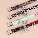 Personalized Printed Cat Collar Adjustable Kitten Puppy Collars With Free Engraved ID Nameplate Bell Anti-lost Cats Collars - Image 4