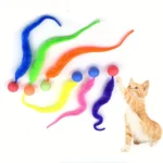 1/2/5Pcs Wiggly Balls Cat Toys New Cat Chewing Toys Bouncy Ball Wiggly Tail Sounding Kitten Bite Playing Plush Interactive Toy - Image 2