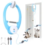 Electric Automatic Interactive Cat Toy USB Rechargeable Fluttering Butterfly Feather Wand for Indoor Enrichment And Stimulation