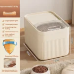 Hot-Selling High Quality Eco-Friendly Plastic Stackable Pet Dog Cat Food Storage Container Moisture-Proof Sealed - Image 3