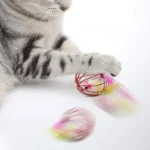 Funny Feather Mice Ball Cage For Kitten Creative Playing Toys Pet Products Play Cat Mouse Toy игрушки для кошек - Image 2
