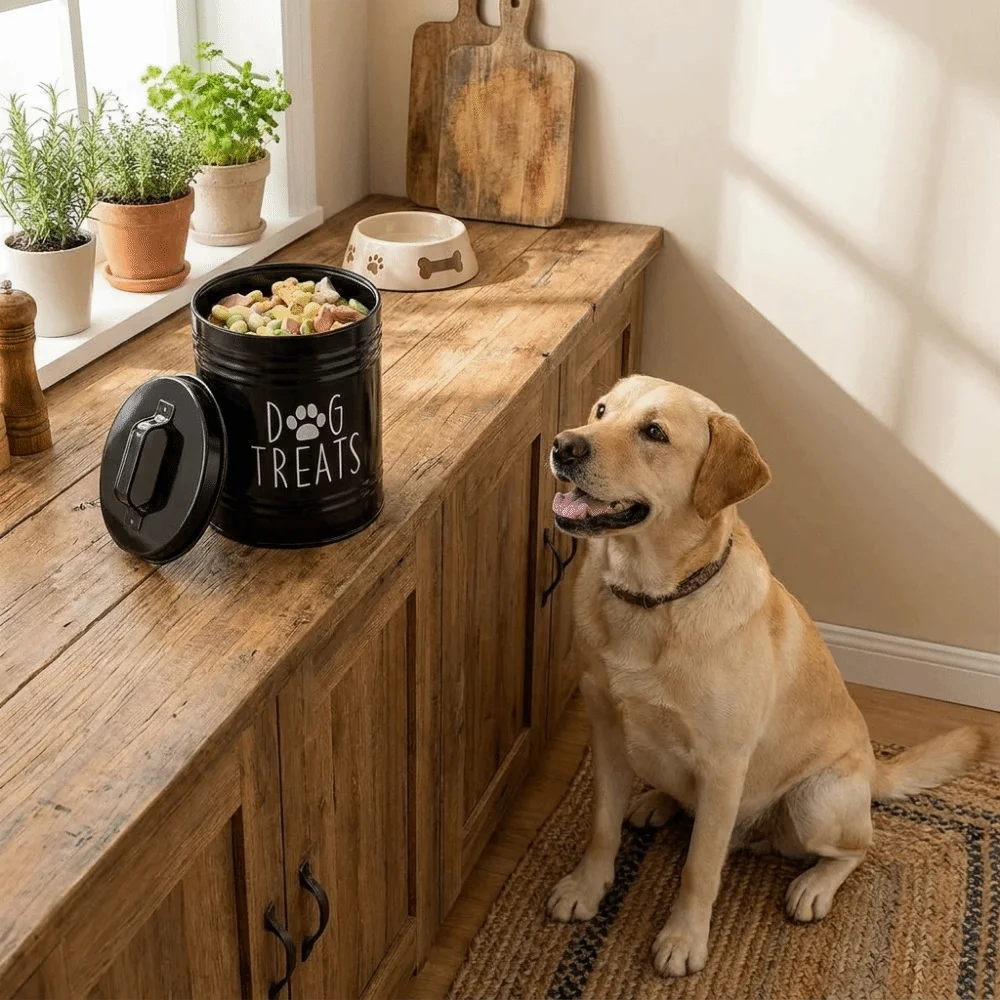 kf-Sd52dc5e946d24b12916df2141690d3day Large Capacity Dog Food Storage Container Airtight with Lids Pet Treat Container Moisture-Proof Sealed Dog Treat Jar - Image 1