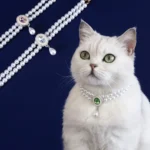 Pet Accessories Double Layer Pearl Pet Necklace Sweet Flower Pendant Cat Neck Chain Adjustable Pet Pearl Collar Photograph - Image 2