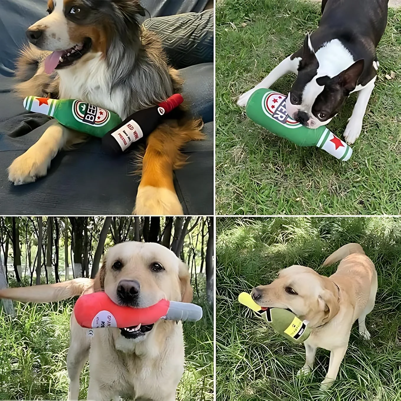 kf-Sd557b30572c3431c869bd04bbebe311dG 1 Pc Dog Sound-Making Toy Soft Plush Chew Toy Beer Bottle Suitable For Interaction Between Medium-Sized Small Dogs - Image 1