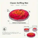 Washable Felt Pet Sniffing Pad Foldable Dog Slow Feeding Mat Toy Dog Training Snuff mat - Image 4
