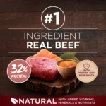High Protein Dry Dog Food with Real Beef and Salmon for Muscle Support – 15 lb Bag - Image 4