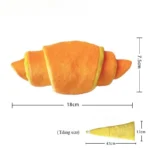 Plush Croissant Dog Toy for Small to Medium Dogs, Interactive Happy Intelligent Pet Toy for Playing Grinding Chewing Sniffing - Image 6