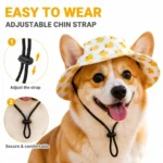 Printed Pet Dog Hat Adjustable Cap for Small Medium Puppy Dogs Pug Corgi Dachshund Outdoor Walking Photo Party Costume Accessory - Image 3