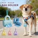 Silicone Pet Waste Bag Dispenser Portable Dog Poop Bag Holder for Outdoor Walking Cleaning Supplies - Image 2