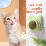 Natural Catnip Cats Rotatable Catnip Wall Stick-on Sucker Scratchers Treats Healthy Removes Balls Cat Mint Toys - Image 2