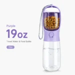 Portable Dog Cat Water Bottle with Food Container, Leak Proof Outdoor Pet Water Dispenser for Dogs Walking Hiking Travel - Image 6