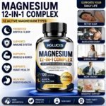 Magnesium 12-IN-1 Complex Capsules - Bone & Heart Health Supplement, Sleep Support,Muscle Relaxation,Stress & Anxiety Relief - Image 8