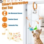 Interactive Cat Toys for Indoor Cats, Rechargeable Durable Safe Hanging Cat Toy for Bored Kittens & Adult Cats - Image 2