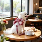 Cute No-Pull Dog Harness Set - Adjustable Red Christmas Pet Harness with Leash & Bowtie for Outdoor Walking - Image 2