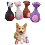Pet Dog Toys Latex Squeaky Sound Toys Bite-Resistant Puppy Soft Rubber Toy Chew Teeth Cleaning Small Medium Dogs Elephant Cow