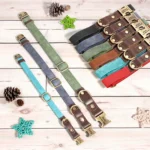 Free Custom PU Leather Dog Collar Engraved Dog Collars Adjustable Pet Buckle ID Necklace Durable for Small Medium Large Dogs Pug - Image 3