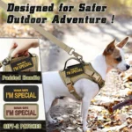 Tactical Dog Harness for Small Dogs - Military Service Dog Vest with Vertical Handle and Reflective Vest for Outdoor Training - Image 5