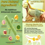 6/60Pack Cat Natural Grass Treat Sticks for Hairball Removal Chicken Catnip Teething Chew Toys for Teeth Cleaning Kitten Snack - Image 2