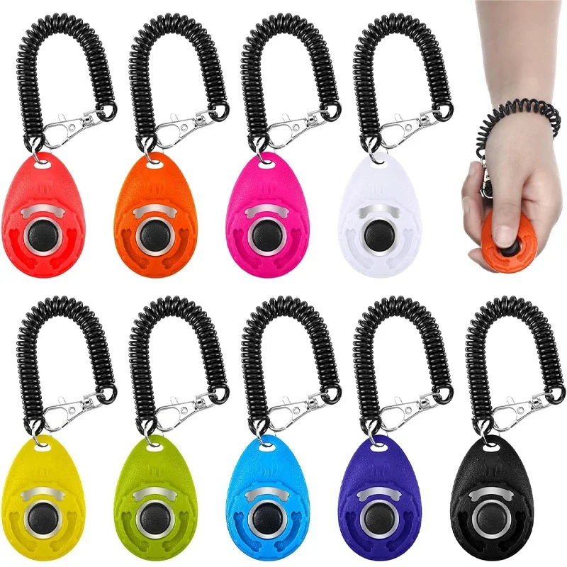 kf-Sdbd32900a36c4ec780b5447a2b7de88cD Dog Training Clicker Pet Cat Dog Click Trainer Use for Cat Puppy Birds Horses Aid Adjustable Wrist Strap Sound Key Chain - Image 1
