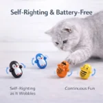 10pcs Cat Rolling Toy for Indoor Use. Self-rolling Cat Toy. No Batteries Required. Random Designs. Lightweight Cat Puzzle Toy.