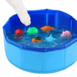 Foldable Dog Bath Swimming Pool Cat Pool Toy With Fish-Water Endless Self Play Interactive Cat Toys Pet Cleaning Water Basin - Image 2
