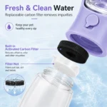 Portable Dog Cat Water Bottle with Food Container, Leak Proof Outdoor Pet Water Dispenser for Dogs Walking Hiking Travel - Image 2