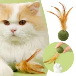 Natural Catnip Cat Wall Stick-on Ball Toy Scratchers Treats Healthy Natural Removes Balls to Promote Digestion Cat Grass Snack ﻿ - Image 4
