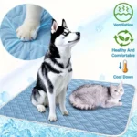New Summer Dog Cooling Mat Ice Slicky Fiber Fabric Universal Pet Cooling Mat Comfortable Dog Bed Pad For Puppies And Adult Dogs - Image 3