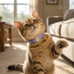 Personalized Engraved Cat Collar Adjustable Size Metal Buckle with Bell Custom Pet Name and Telephone Number - Image 4