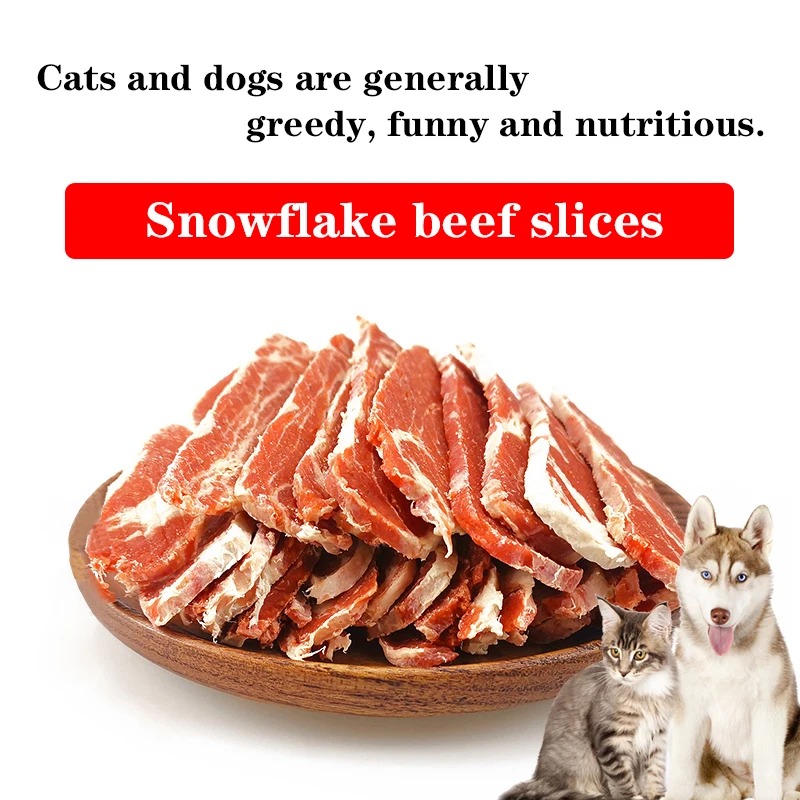 kf-Se04b4571e8ac45fdadd88a3d297d1671i Snowflake Beef Slices. Chicken Dog Snacks Puppies Teddy Fadel Calcium Supplement Puppies Halitosis Removal Training Reward Snack - Image 1