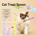 2PCS Cat Strip Feeder Spoon Easy Squeeze Cat Treat Holder for Wet Food Snacks Reusable Pet Supplies Feeding Tool Cats Kittens