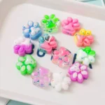 10pcs Mini Cute Cat Claw Plush Pinch Fun Colorful Halloween Christmas Party Pack Fillers for Pressure Reduction Cartoon Style - Image 2