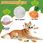 Dog Squeaky Carrot Dog Toys Plush Stuffed Soft Puppy Chew Toys Interactive Pet Supplies for Small Medium Dogs Dental Care - Image 2