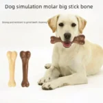 Natural Non-Toxic Indestructible Dog Bone Chew Toy Anti-Bite Puppy Teething Chew Toy for Small Medium Large Dogs Pet Chewbone - Image 4