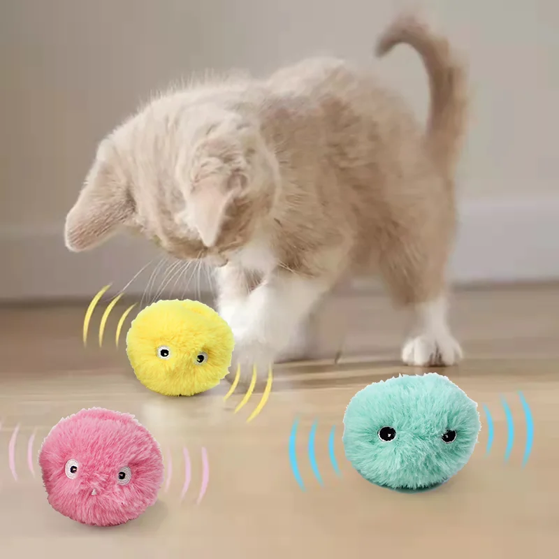 kf-Se2da0e4e14ba4d0394b41a43e1038bf4V Smart Cat Toys Interactive Ball Plush Electric Catnip Training Toy Kitten Touch Sounding Pet Product Squeak Toy Ball Cat Supplie - Image 1