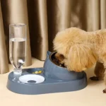 Food Container with Waterer Pet Waterer Feeder 2-in-1 Cat Bowl Water Dispenser Automatic Water Storage Pet Dog Cat Food Bowl - Image 3