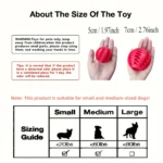 Dog Toy Ball, Nontoxic Bite Resistant Toy Ball for Pet Dogs Puppy Cat, Dog Pet Food Treat Feeder Chew Tooth Cleaning Ball - Image 2