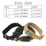Tactical Dog Collar Adjustable Nylon Dog Supplies With Heavy Duty Metal Buckle Durable Training Collar For Medium And Large Dogs - Image 3