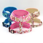 Nylon Printed Dog Collar Harness Leash Mesh Puppy Cat Vest Personalized Pet Collars Anti-lost For Small Medium Dogs Cats Pink - Image 3