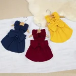 DOGPomeranian Teddy Dog Clothes, Cat Clothes, Spring and Summer Thin and Breathable Princess Dress, 26 Ultra-Simple Leash Dress