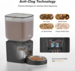 NITYERS 8L Automatic Dog Feeder, Smart Pet Food Dispenser with Key Control, Voice Recorder, Dual Power Supply, Timed Auto Cat Feeder with Stainless Steel Bowl - Image 6