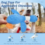 New blue goose dog toy cat toy pet toy double color goose tough bite chew plush sound toy plush toy pet supplies - Image 4